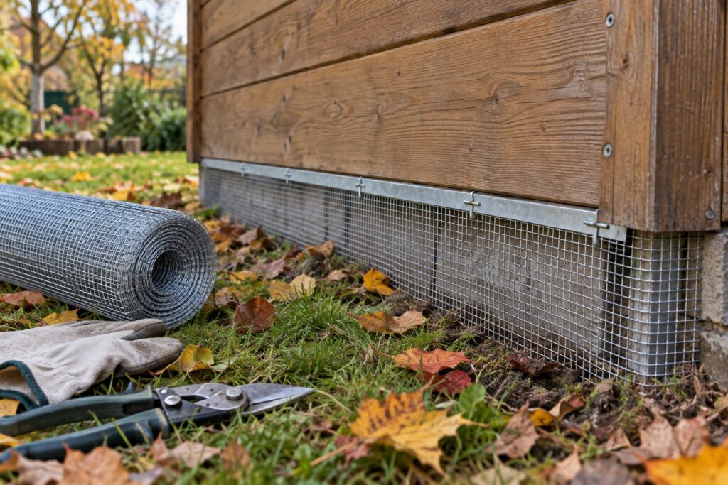 Gartenhütte mäusesicher machen: Gitter und Checkliste