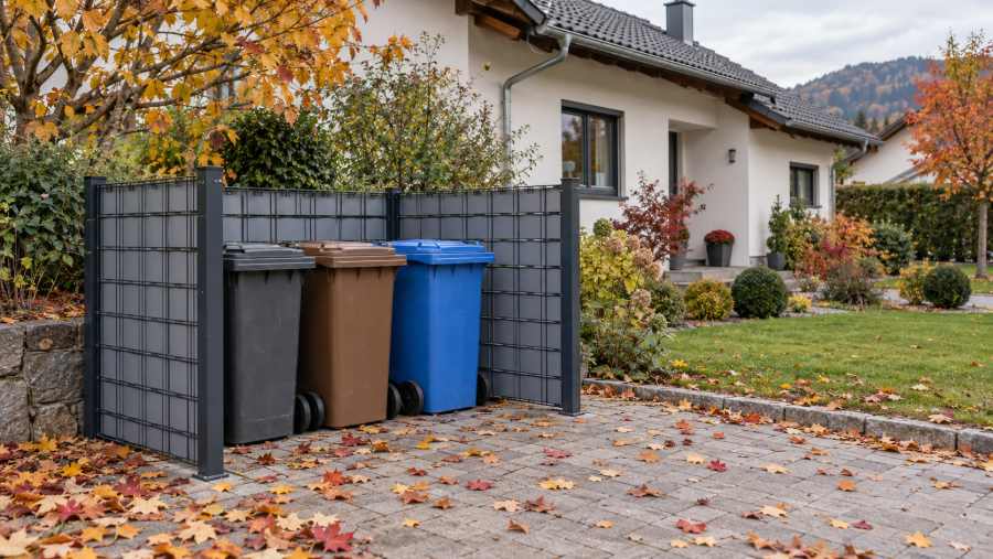Mülltonnenverkleidung selber bauen: Doppelstabmatten-Box